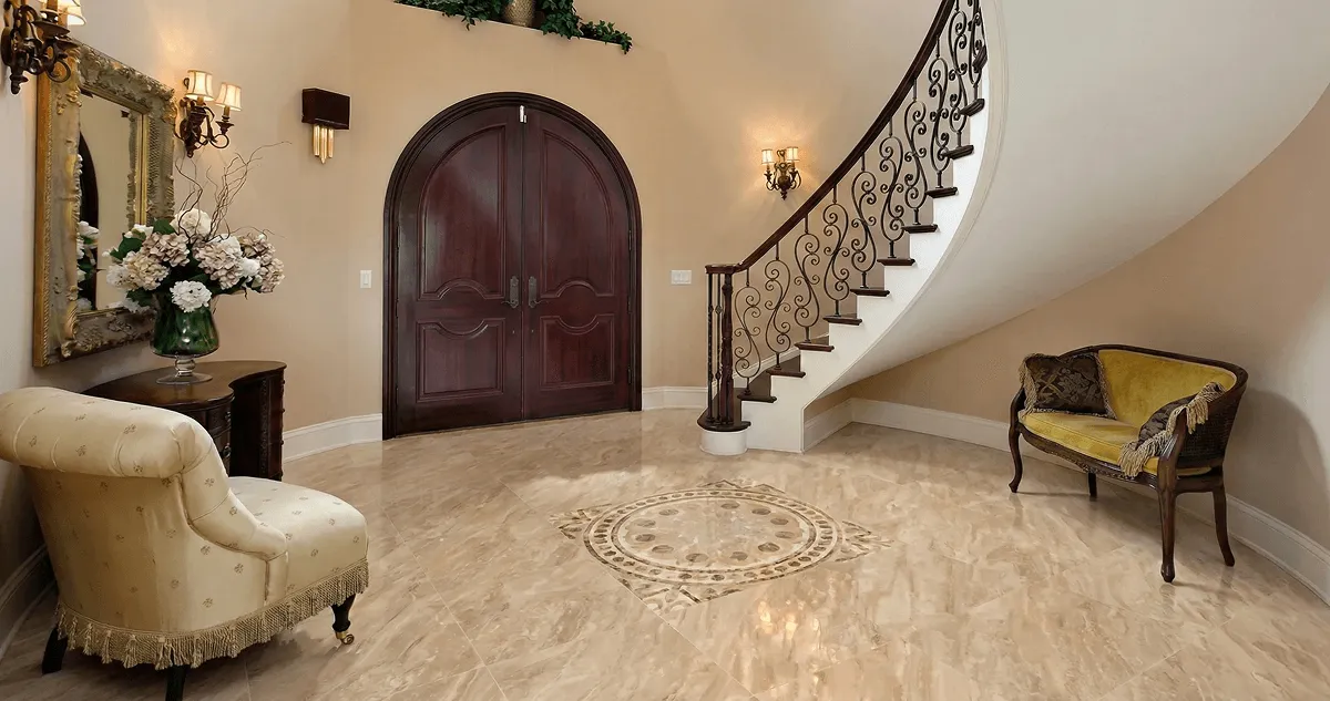 Entrance hall with professionally installed ceramic tile flooring in Dayton OH